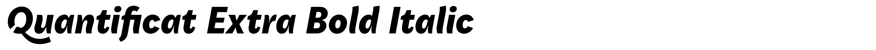 Quantificat Extra Bold Italic